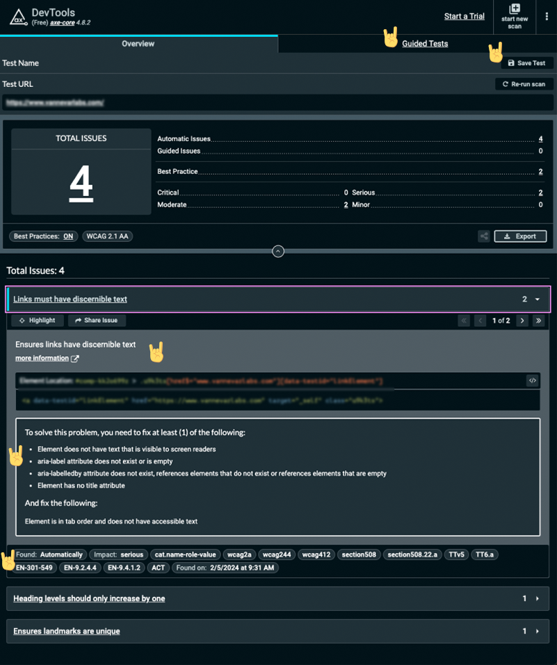 A screenshot of the current Axe layout with bullet point showing the upsides of the extension layout