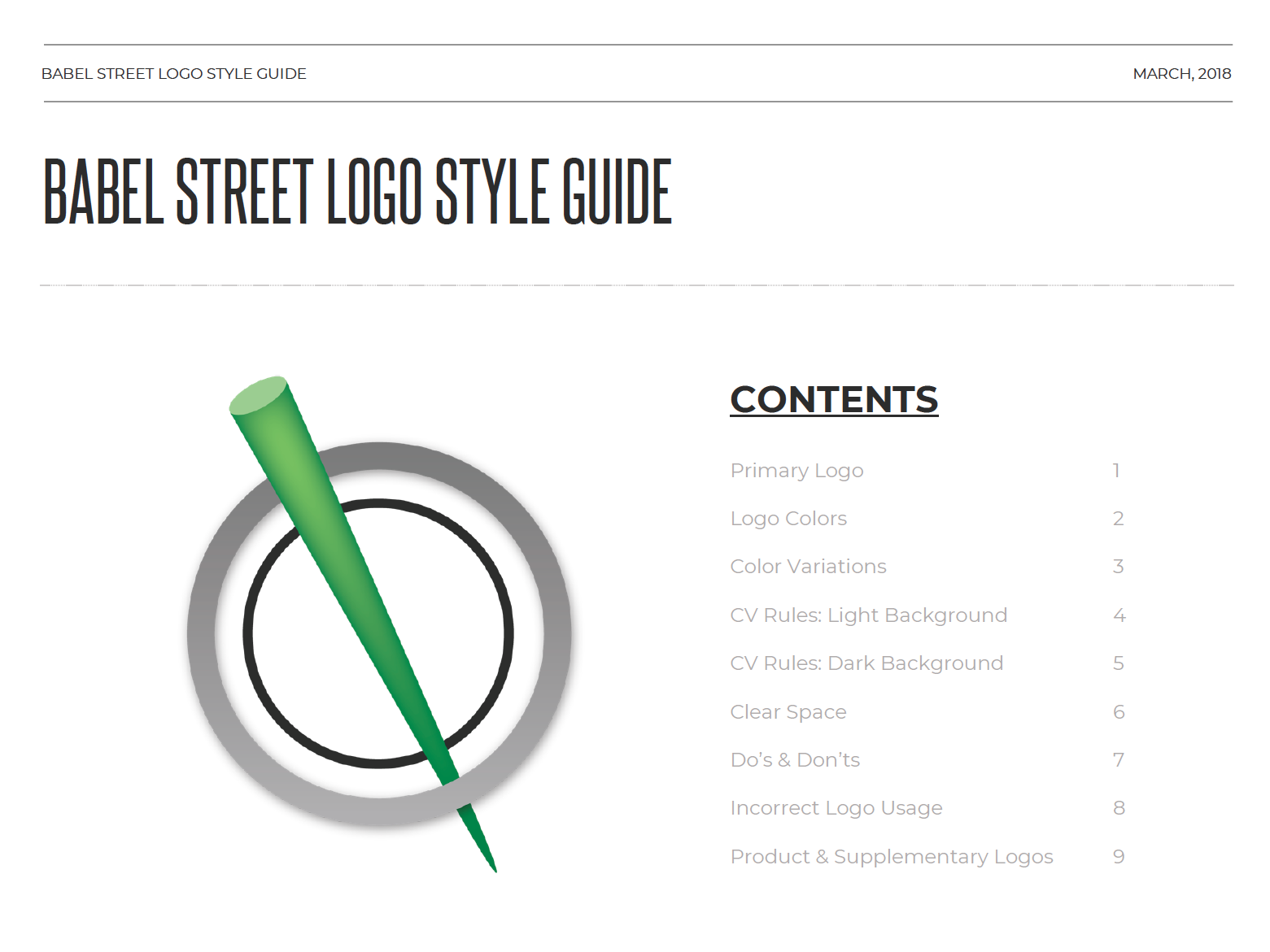 Screenshot of the Babel Street style guide.